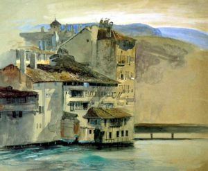 john-ruskin_old-houses-on-the-rhone-island-geneva-1863