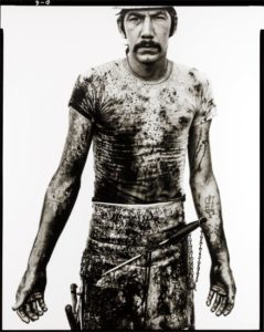 Blue Cloud Wright, slaughterhouse worker Omaha, Nebraska August 10, 1979 by Richard Avedon (1923-2004)