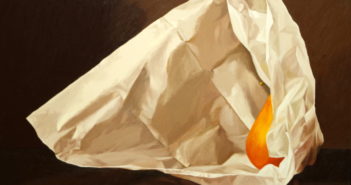 2019, Shrouded Pear #3, oil on canvas, 24 x 30 inches