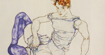 egon-schiele_seated-woman-in-violet-stockings-1917