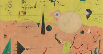 The Hunter (Catalan Landscape), 1923–24
oil on canvas 
25 1/2 x 39 1/2 inches
by Joan Miró.
