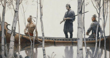 The Last of the Mohicans (endpaper), 1919
by N.C. Wyeth (1882-1945)