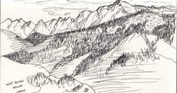 “Mont Blanc”
pen and ink sketch
by Edward Abela