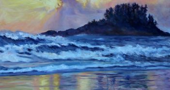 Chesterman Beach Sunset 20 x 24 inch oil on canvas by Terrill Welch 2016-04-01 IMG_2064