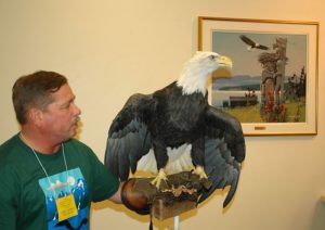 Hal with Bald Eagle, Haines, Alaska, 2005.