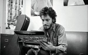 Bruce Springsteen and his debut album "Greetings From Asbury Park" in 1972. Art Maillet photo
