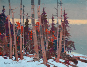 October, Lunni Island, Lake of the Woods, Ontario Acrylic on canvas 11 x 14 inches by Robert Genn