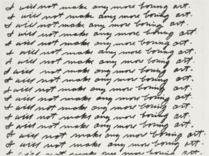 I Will Not Make Any More Boring Art, 1971 Lithograph 22 3/8 x 29 9/16 inches by John Baldessari