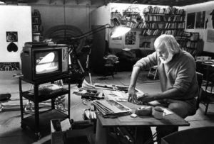 John Baldessari in his Santa Monica studio in 1986. 