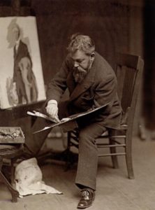 Joaquin Sorolla in his studio, Madrid, Spain