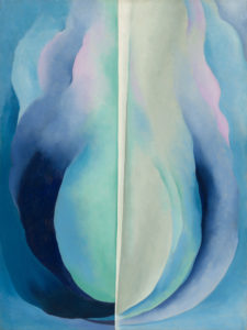 Absraction, Blue, 1927 oil on canvas 40 1/4 x 30 inches by Georgia O'Keeffe