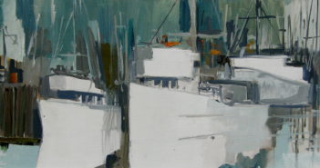 White Boats
oil on board
12 x 30 inches
by Jack Hambleton (1916 -1988)