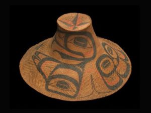 Eagle Hat, circa 1890 spruce root and paint by Charles Edenshaw