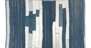 Blocks and Strips Work-Clothes Quilt, c. 1950s
Denim and cotton twill
87 x 66 inches
by Emma Lee Pettway Campbell (1928-2002)