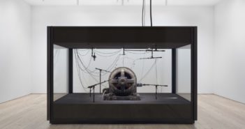 A view of a landscape: A cotton gin motor, (2012–2018)
Cotton gin motor, microphones, soundproofing and audio hardware
by Kevin Beasley (b.1985)