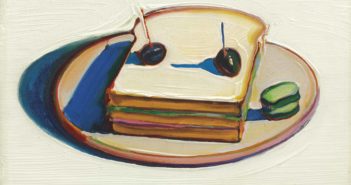 Sandwich, 1963 
oil on canvas
8 x 12 inches
by Wayne Thiebaud (b. 1920)