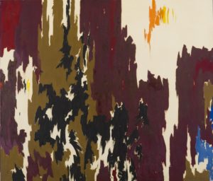 1957 - PH-957 oil on canvas 92 1/2 x 108 inches by Clyfford Still (1904-1980) 