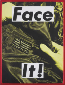 FACE IT (Yellow), 2007 Pigment print on Hahnemühle photo rag, in artist's frame 43 × 33 inches by Barbara Kruger
