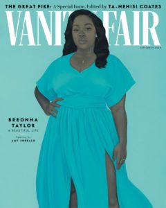 Portrait of Breonna Taylor for the September, 2020 issue of Vogue by Amy Sherald (b. 1973) 