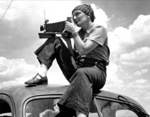 Dorothea Lange in Texas, circa 1934.