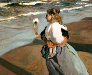 The Little Granddaughter, 1908 Oil on canvas 206.5 x 267.7 cm by Joaquín Sorolla