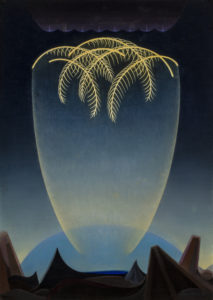 Messengers, 1932 Oil on canvas 28 x 20 inches by Agnes Pelton