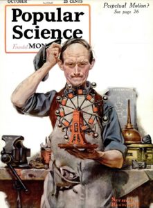 Perpetual Motion, (Popular Science cover), 1920 by Norman Rockwell 