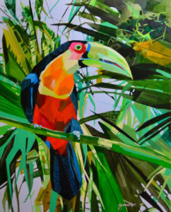 Paradise Acrylic on canvas 30 x 24 inches by Jennifer Sparacino