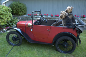 1926 Austin 7 ‘Chummy’ with Dorothy and Stanley ready to go. Canada Day, 2009