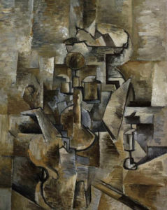 Violin and Candelstick, 1910 Oil on canvas by Georges Braque