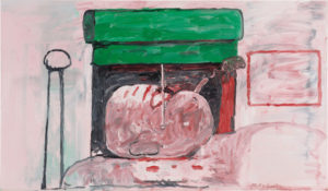 Smoking II, 1973 Oil on canvas 39 1/2 x 67 3/8 inches by Philip Guston (1913-1980)