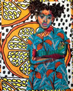 Anaya with Oranges, 2017 By Bisa Butler