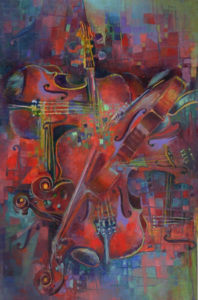 Violin Mashup
36" x 24" 
acrylic on canvas