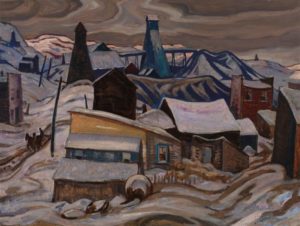 Ontario Mining Town, Cobalt , 1933 Oil on canvas 21 x 28.3 inches by A.Y. Jackson