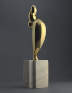  La jeune fille sophistiquée (Portrait de Nancy Cunard), 1932 Bronze on marble base by Constantin Brâncuși