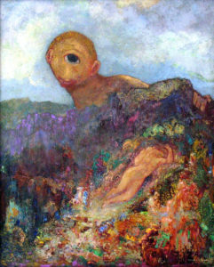 The Cyclops, c.1914 Oil on cardboard mounted on panel 25.9 x 20.7 inches by Odillon Redon