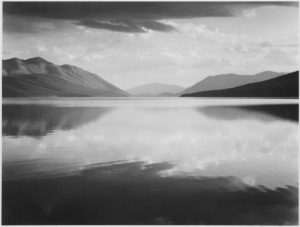 Evening, McDonald Lake, Glacier National Park, 1942 Gelatin silver print by Ansel Adams