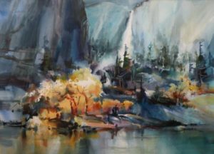 Yosemite October Watercolour 21 X 29 inches by Jane R. Hoffstetter (b. 1938) 