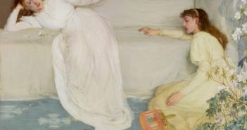 Symphony in White No. 3, 1865-1867
Oil on canvas
20.1 x 30.2 inches
by James McNeill Whistler. The model is Joanna Hiffernan, the artist's mistress.