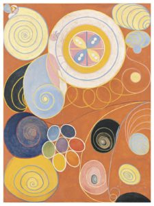 Group IV, The ten largest no 3, youth. 1907 Tempera on paper mounted on canvas 321 x 240 cm by Hilma af Klint