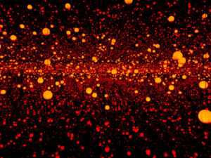  INFINITY MIRRORED ROOM – DANCING LIGHTS THAT FLEW UP TO THE UNIVERSE (2019) by Yayoi Kusama