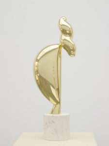 Jeune Fille Sophistiquée, 1928 Polished bronze 21.6 x 5.9 x 8.6 inches by Constantin Brâncuși 