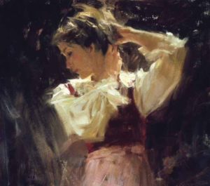 Sketch of Helga Oil on panel 10 × 12 inches by Richard Schmid