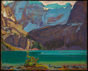 Lake O’Hara, Rockies 1926 Oil on wood-pulp board 21.5 x 26.6 cm by J.E.H. MacDonald (1873-1932)