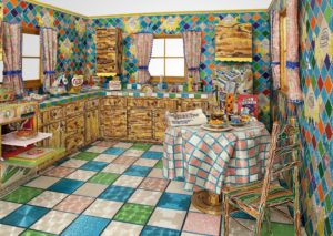 Kitchen, 1991–1996 Beads, plaster, wood and found objects 96 × 132 × 168 inches by Liza Lou (b. 1969)