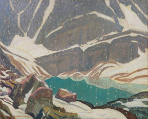 Mountain Solitude (Lake Oesa), 1932 Oil on canvas 66.7 x 50.4 cm by J.E.H. MacDonald