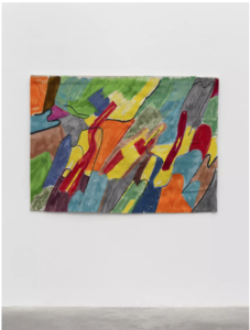 Autour des Lacs, 2019 Tapestry 50 2/5 × 70 1/10 in 128 × 178 cm Edition of 3 by Etel Adnan (1925-2021)