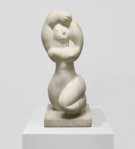 La Lune, 1956 White marble 93 x 37.4 x 44 cm by Henri Laurens