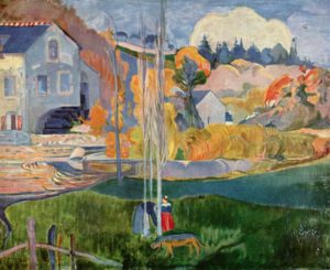 Water Mill at Pont Aven, 1894 Oil on canvas 73 x 92 cm by Paul Gauguin