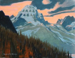 Late Light, Mount Huber, Yoho National Park, c. 2012 Acrylic on canvas 11 x 14 inches by Robert Genn